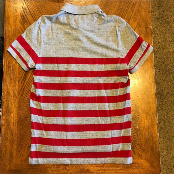 Mens gray and red American Eagle polo size M - Picture 6 of 7